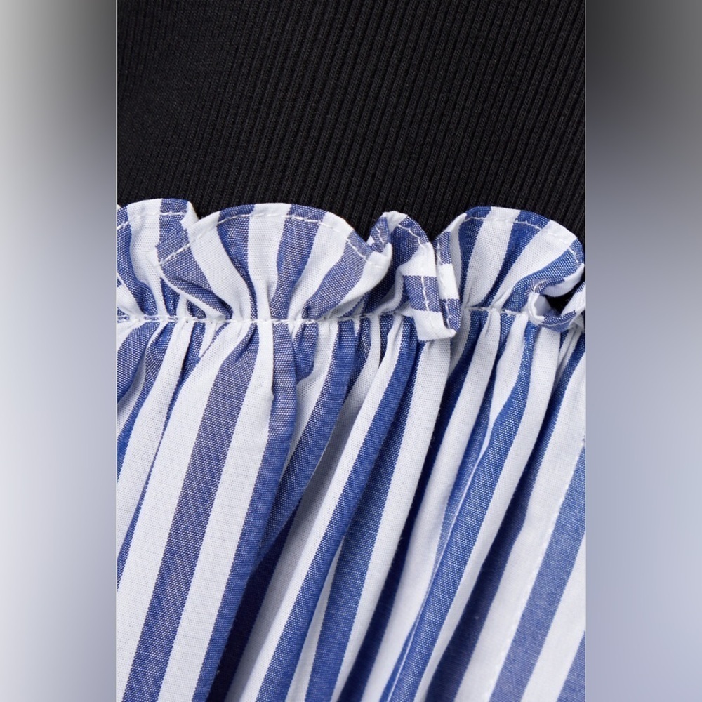ROSIE ASSOULIN Ribs and Flows Navy White Maxi Dress Size Small NWT - Picture 5 of 10